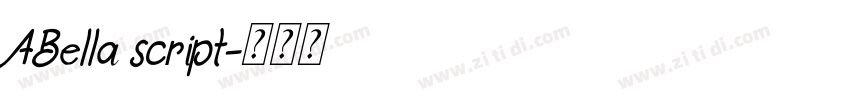ABella script字体转换